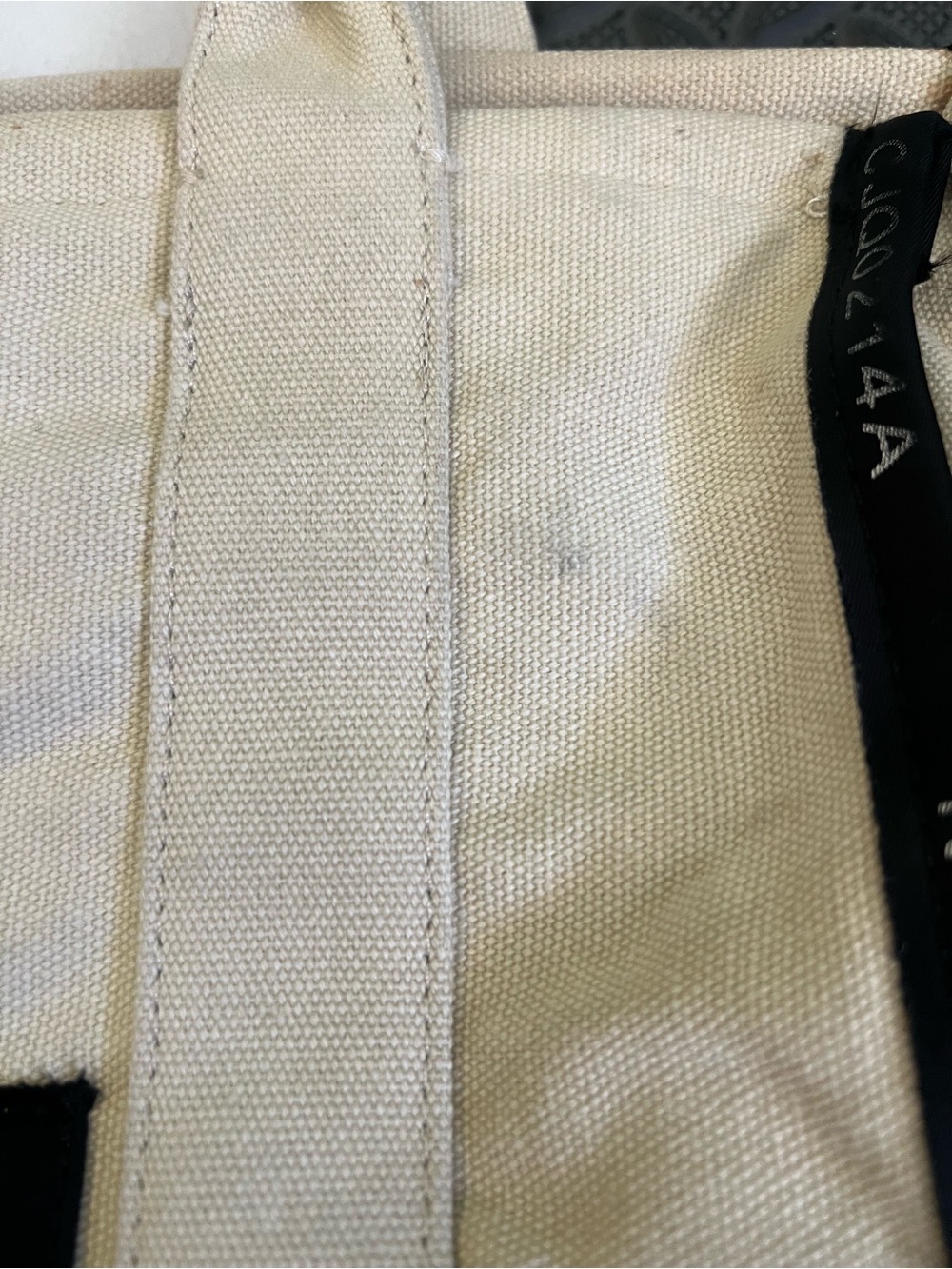 Marc Jacobs Cream Canvas Tote Bag | Black Logo | Minimalist Y2K - Picture 11 of 16